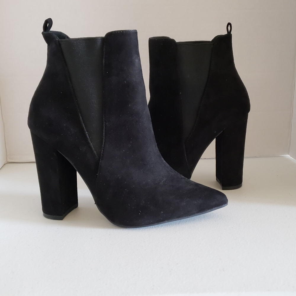Charlotte Russe High Heel Black Ankle Boots Sz, 7